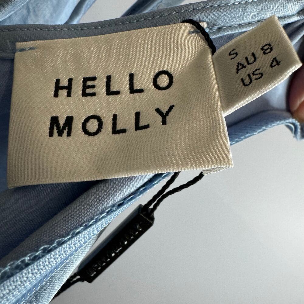 Hello Molly Drinks On Me Midi Slip Midi Dress Blue Women's S New - Picture 14 of 15
